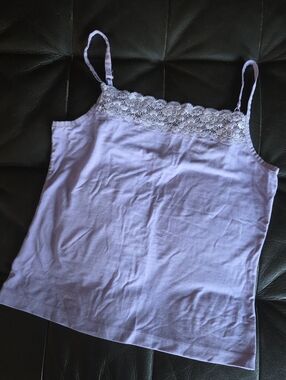 LOFT Lilac Lace-Trim Camisole